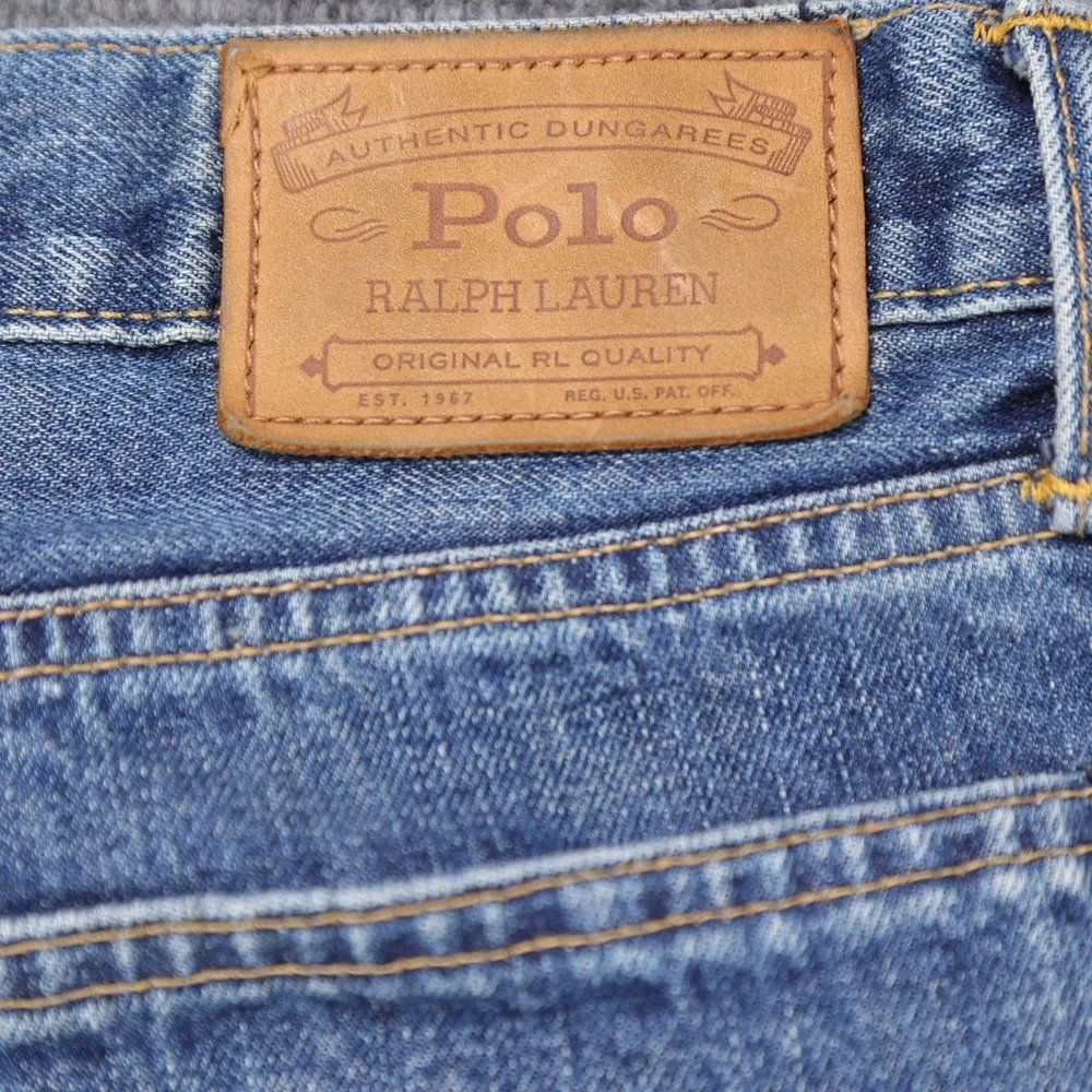 Polo Ralph Lauren Varick Slim Straight Mens Cotton Blue Jeans 36x30